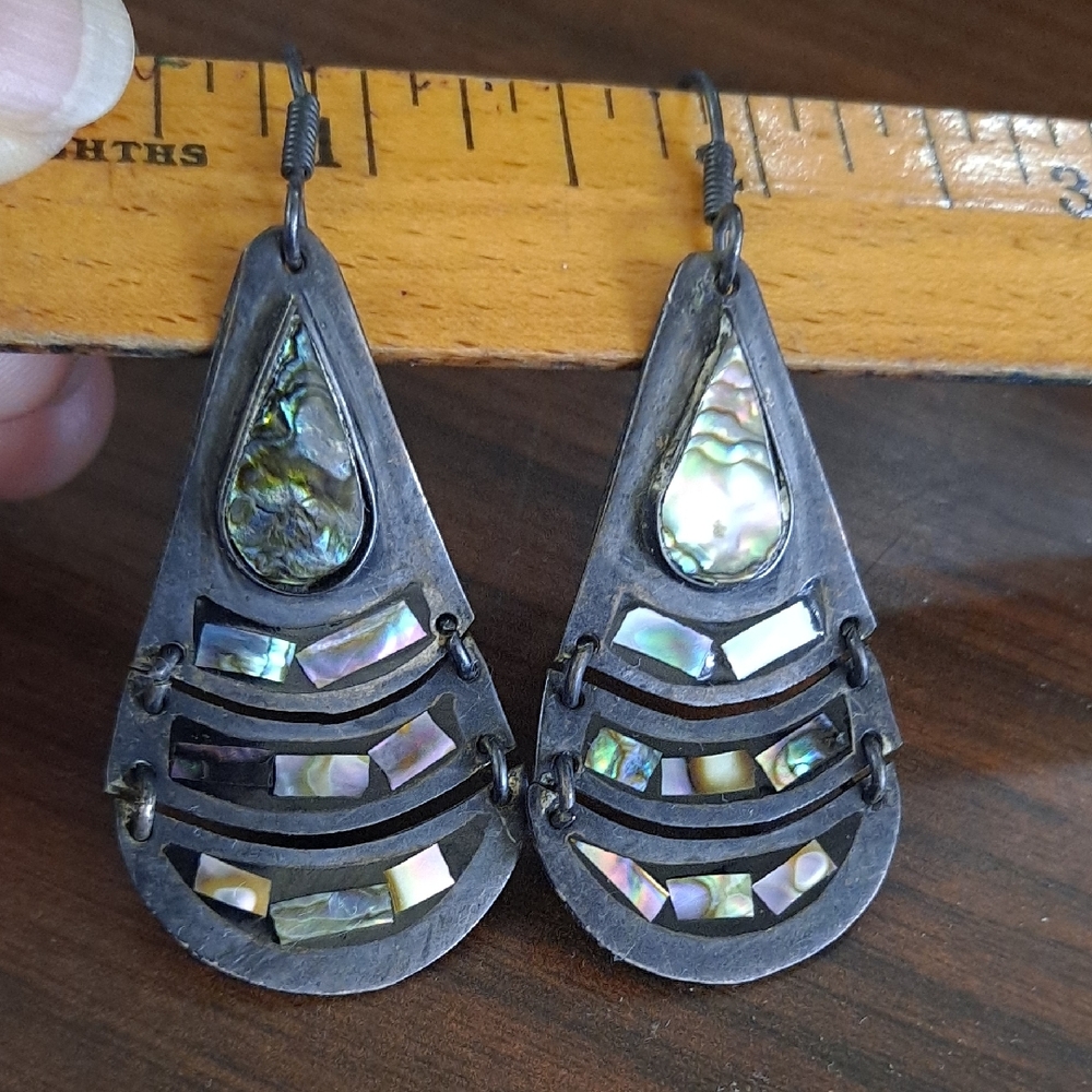 Sterling Abalone Earrings
